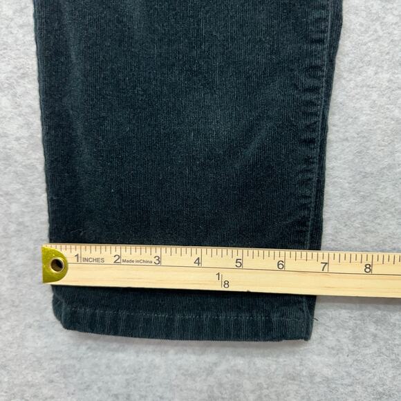 Democracy Corduroy Pant WMNS 8P Dark Teal Green Straight Leg Mid Rise Stretch - Picture 11 of 11